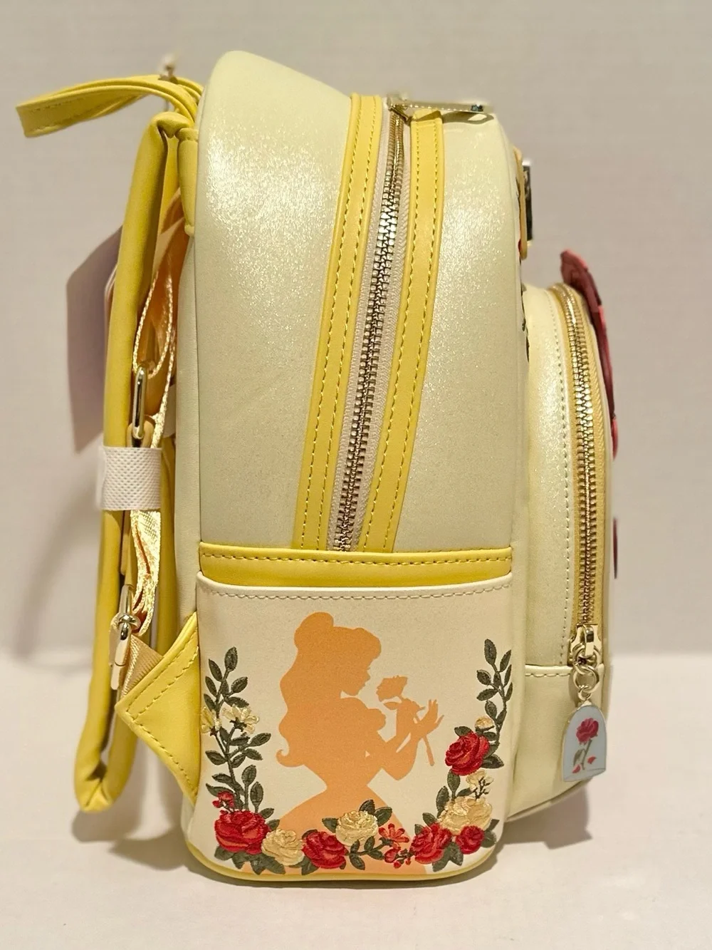 Loungefly Disney NWT Beauty & The Beast Enchanted Rose Shimmer Mini Backpack